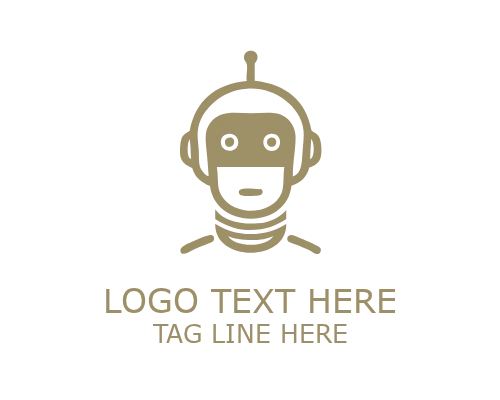 Cute Robot AI Tech Mascot Logo for Digital Startup Branding