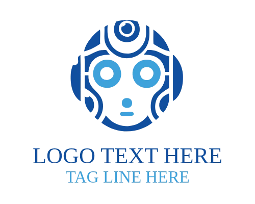 Cute Robot Avatar Logo for Digital Branding
