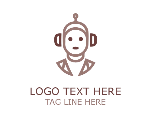 Cute Robot Avatar Logo for Digital Branding