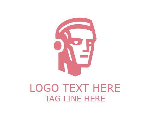 Cute Robot Badge Mascot Logo for Startup and App Branding