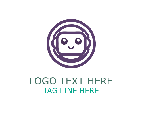Cute Robot Brand Character Mascot Logo for Startup Identity