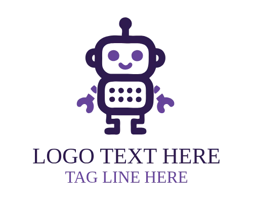 Cute Robot Brandmark Logo for Modern Identity