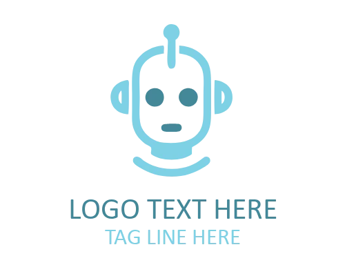 Cute Robot Circle Logo for Modern Identity
