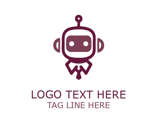 Cute Robot Digital Assistant Mascot Logo for AI Branding