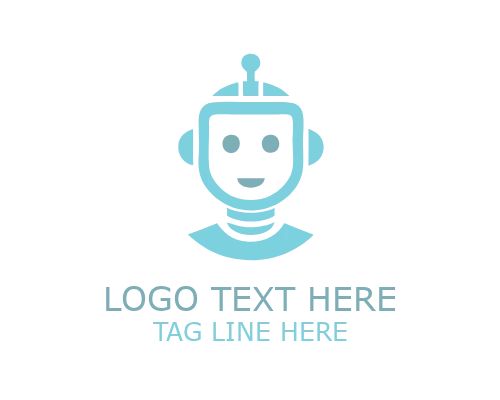 Cute Robot Digital Buddy Mascot Logo for Friendly Tech Branding