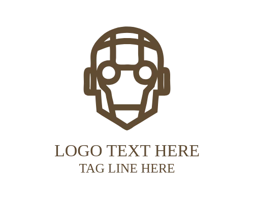 Cute Robot Emblem Mascot Logo for Tech and Gaming Branding