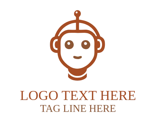 Cute Robot Future Logo for Innovation Branding