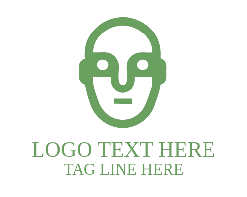 Cute Robot Geek Logo for Playful Branding