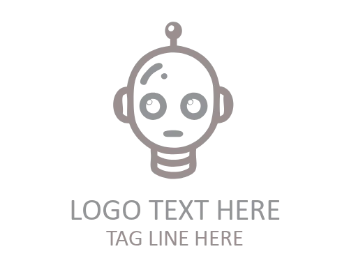 Cute Robot Logo for Friendly Tech Branding