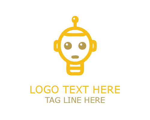 Cute Robot Mascot Logo for Friendly Tech Branding