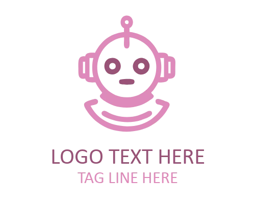 Cute Robot Smile Logo for Friendly Tech Branding