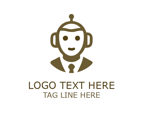 Cute Robot Tech Assistant Mascot Logo for Startup Branding