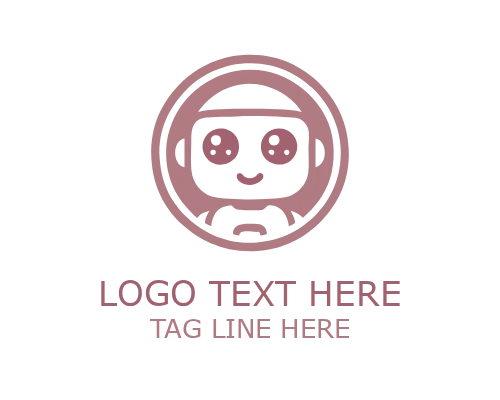 Cute Robot Virtual Assistant Mascot Logo for AI Branding