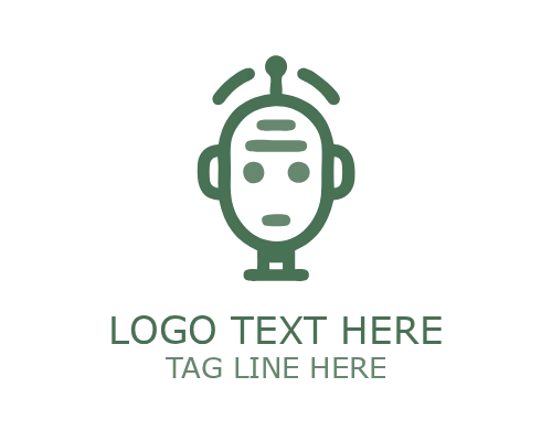 Cute Tech Robot Logo for Startup Identity