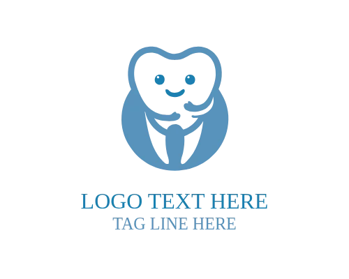 Cute Tooth Paediatric Dentistry Logo for Kids Dental Clinics