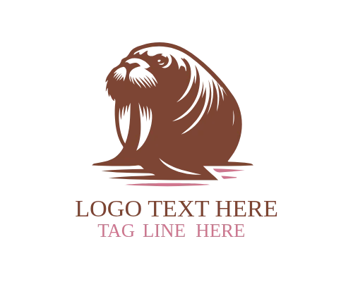 Cute Walrus Mascot Logo for Friendly and Fun Brands