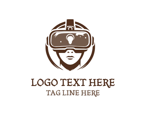 Cyber VR Glasses Logo for Futuristic Technology