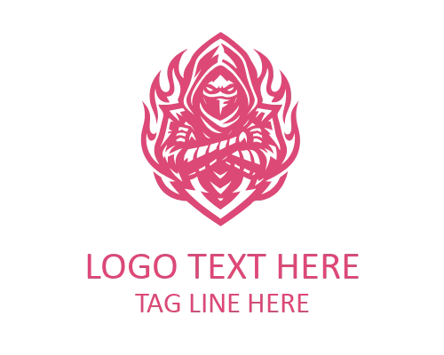 Cyberpunk Female Gamer Esports Logo