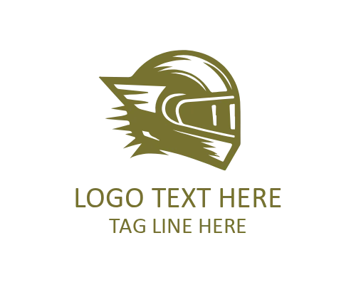 Cycling Outline Bike Helmet Logo for Sports Branding