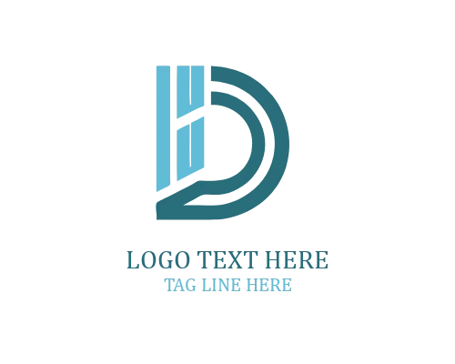D Monogram Letter Logo