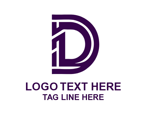 D Monogram Letter Logo