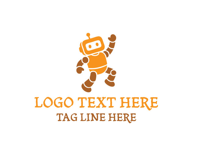 Dancing Robot Circle Logo