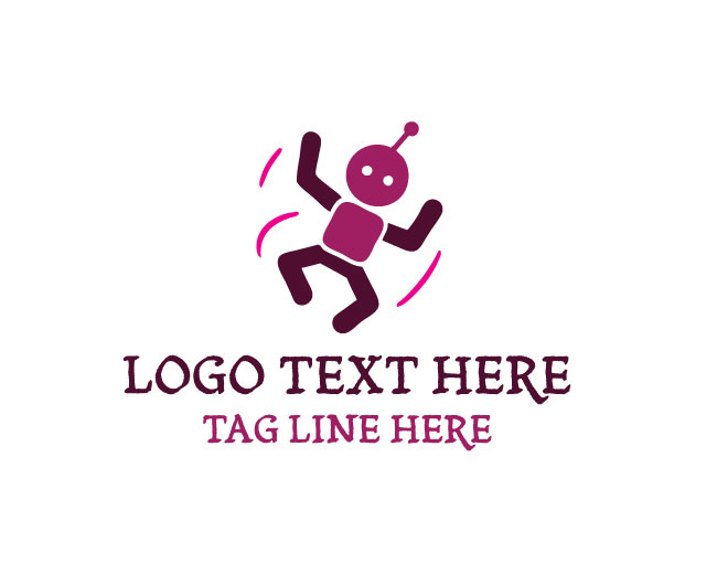 Dancing Robot Head Logo