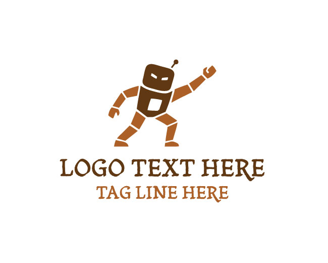 Dancing Robot Music Logo