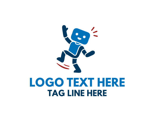 Dancing Robot Wave Logo