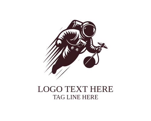  Dark Cosmic Space Man Logo