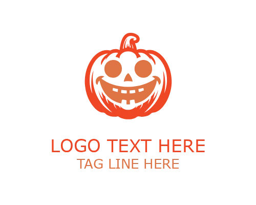 Dark Halloween Pumpkin Logo