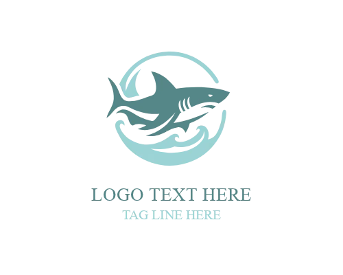 Dark Ocean Shark Logo