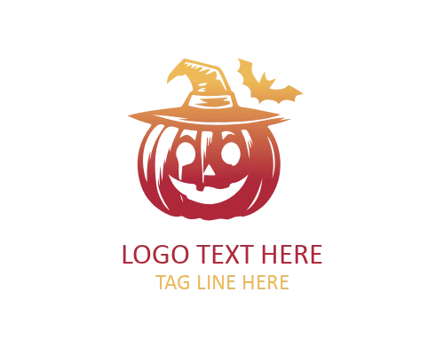 Dark Style Halloween Pumpkin Logo
