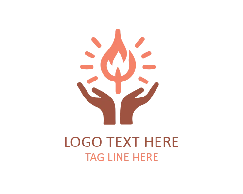 Decorative Candle Emblem Logo