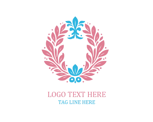 Decorative Flower Floral Emblem Logo