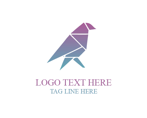 Decorative Origami Paper Animal Logo