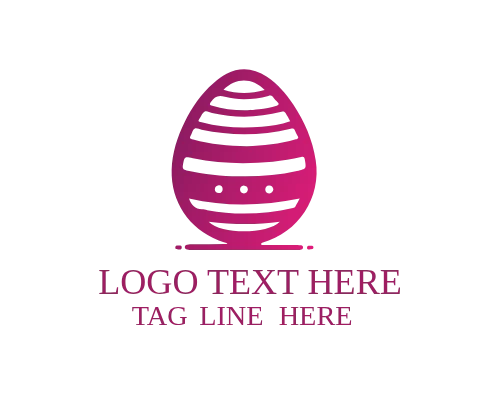 Decorative Pattern Easter Egg Logo Design