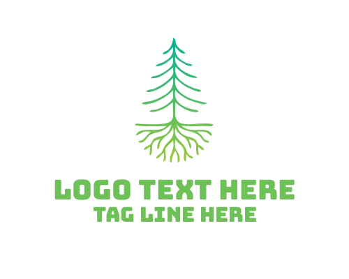 Deep Growth Tree Roots Logo