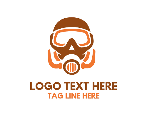Deep Sea Scuba Diver Exploring the Underwater Ocean World Logo