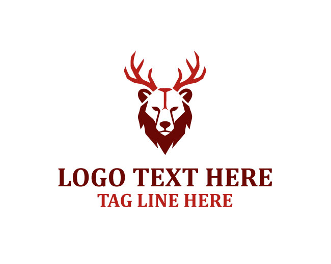 Deer Bear Duo Mark Logo