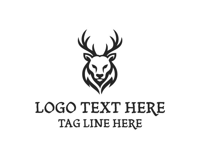Deer Bear Face Logo