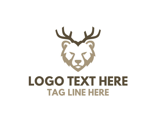 Deer Bear Fusion Logo