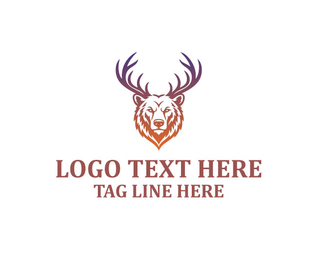 Deer Bear Head Logo