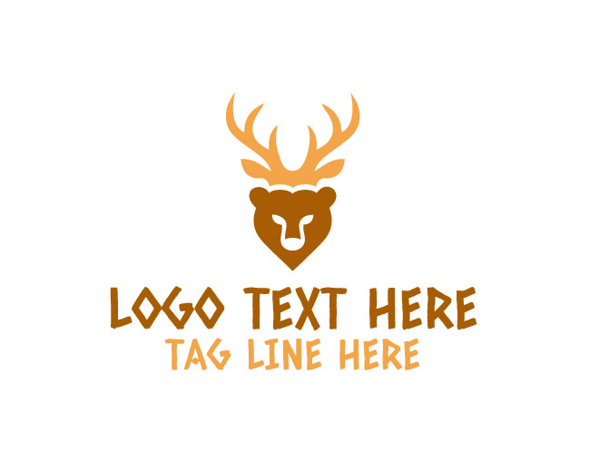 Deer Bear Horns Logo