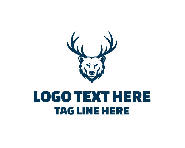 Deer Bear Silhouette Logo