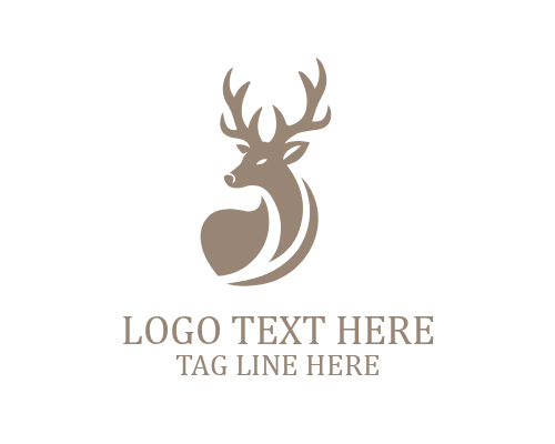 Deer Head Logo for Outdoor Branding
