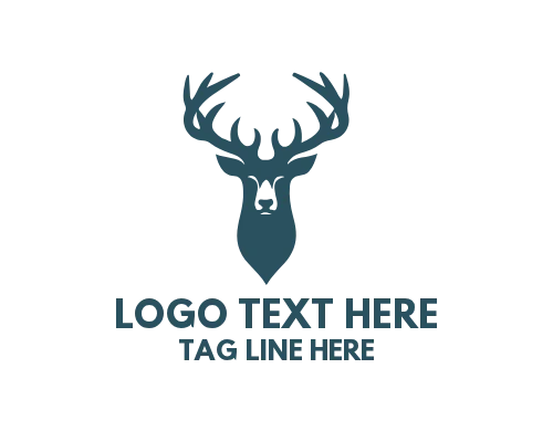 Deer Modern Mark Logo for Wildlife Branding
