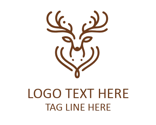 Deer Profile Monoline Logo