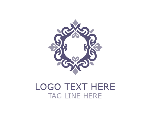 Delicate Floral Ornament Logo
