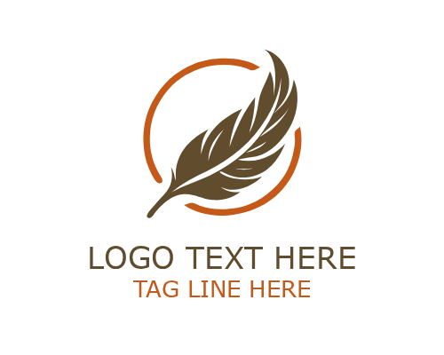 Delicate Minimalist Feather Logo for Elegant Branding